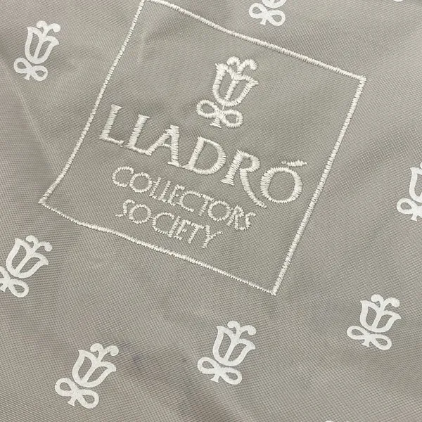 Lladro Collectors Society Tote Bag Gray White Nylon Straps Handle‎ - Image 3