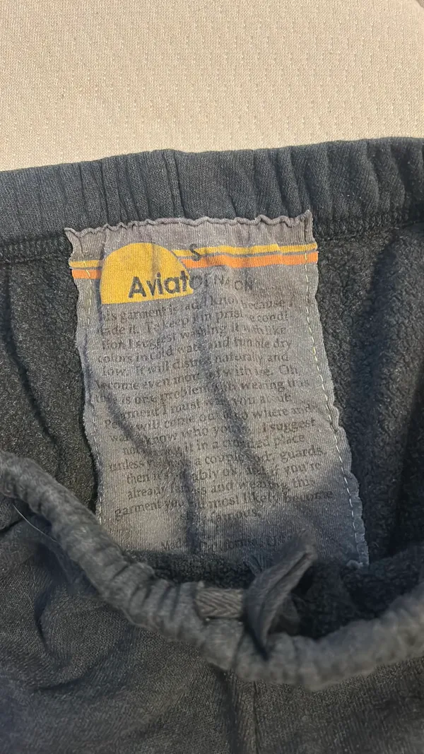 Aviator Nation Sweatpants Grey Bolt Small - Image 4