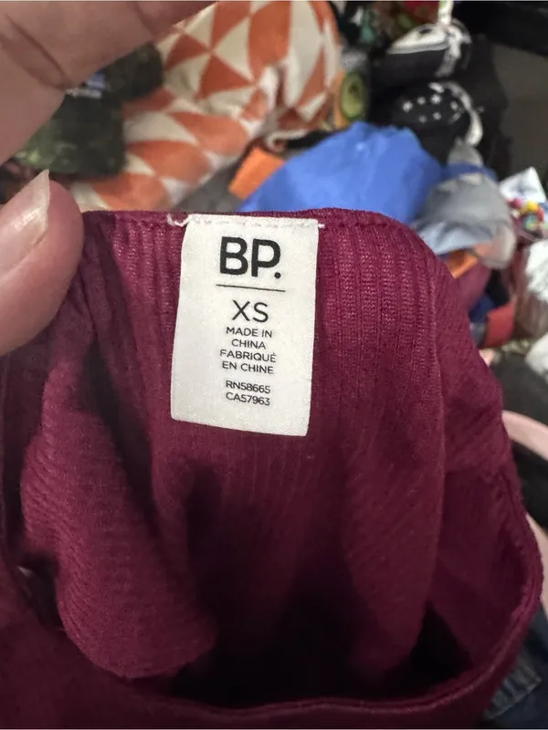 Women’s BP Sleeveless Ribbed One-Piece Bodysuit in Berry Size XS - Image 4
