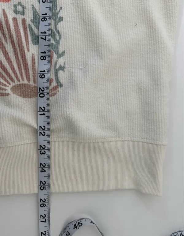 Maurices Corded Multi Floral Sweatshirt White Pullover Crew Neck - Image 8