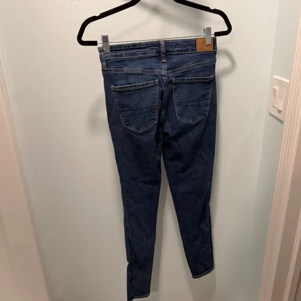 American Eagle Jegging Dark Wash 4 High Waisted Next Level Stretch Casual - Image 4