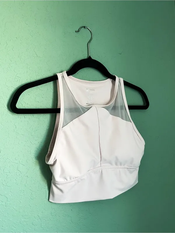 Buff Bunny Viva La Vibe Bra Tank Size Small Soft Pale Pink Mesh Front Padded - Image 7