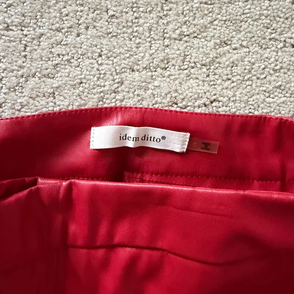 Fancy D Boutique Red Leather Skort - Image 4