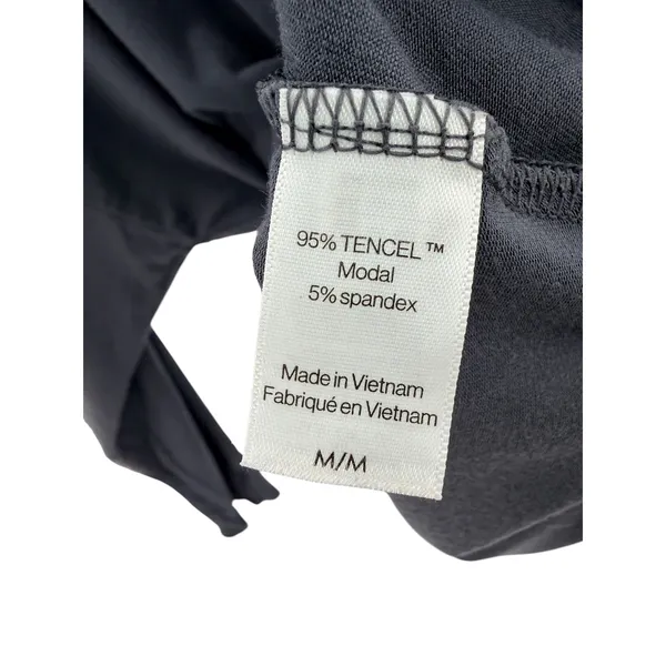 Eberjey Gisele Slouchy Top Charcoal Gray Tencel Modal Drawstring Hem Long Sleeve - Image 6