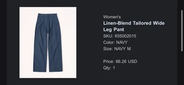 Abercrombie Linen-Blend Tailored Wide Leg Pant - Image 4