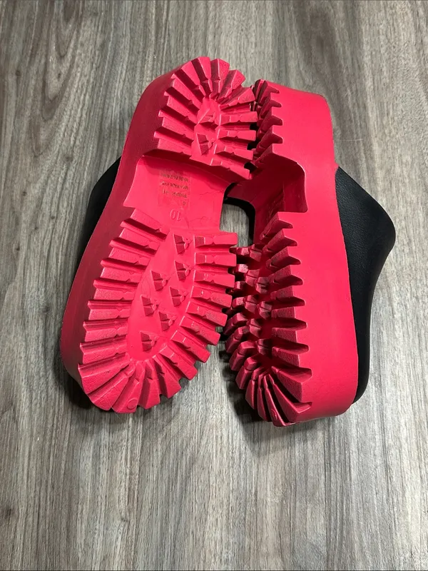 Cape Robbin Black Upper with Hot Pink Platform Clogs - Image 10