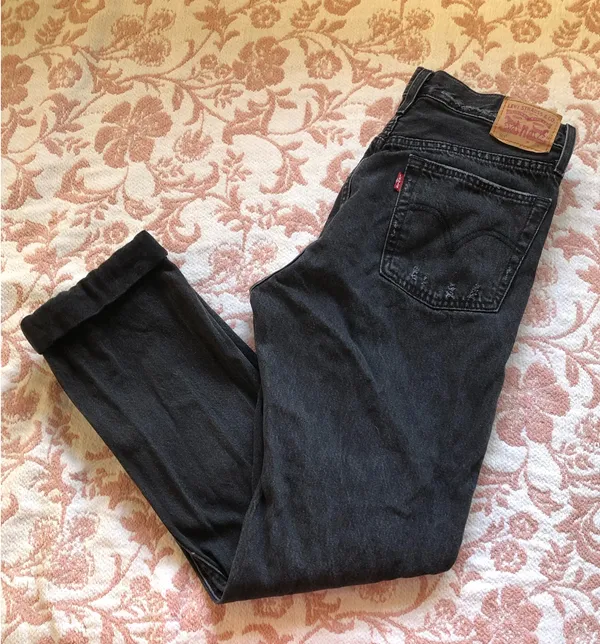 Levi's 501 black jeans with ripped knees #denim - Image 3