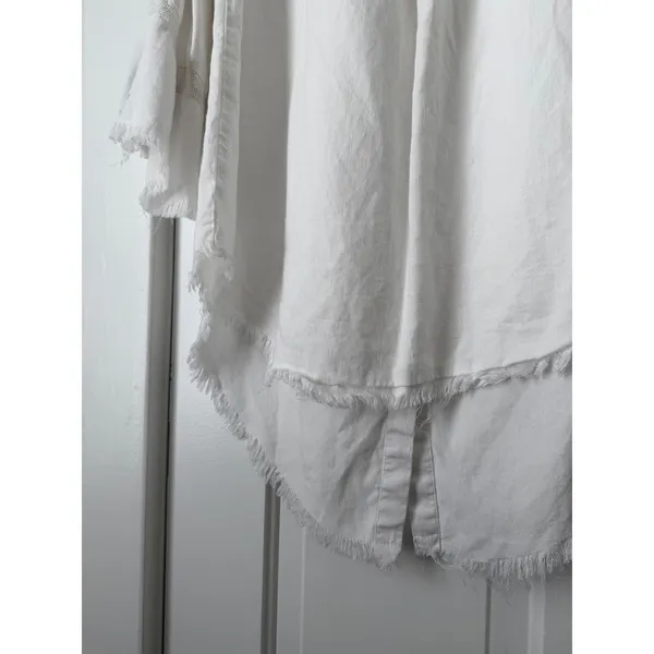 Standard Grace White Boho Embroidered Lace Tunic Off Shoulder Bell Sleeve Small - Image 9