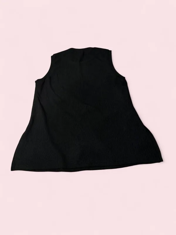 Source Unknown Black Sleeveless Ribbed Tank Top - Image 2