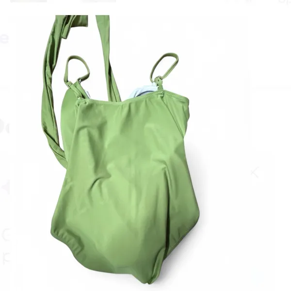 Meet curve Green Cut Out Wrap One Piece Swimsuit. Size XL NWT - Image 7
