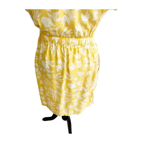 Patagonia June Lake Dress Womens Small Yellow Floral Cap Sleeve V Neck Bohemian - Image 8