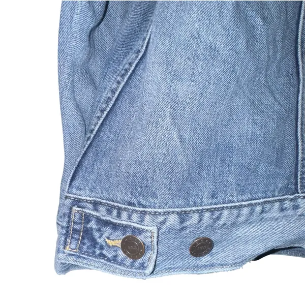Able The Merly Jean Jacket Women's 2X‎ Medium Wash Distressed Luxury Utility - Image 6