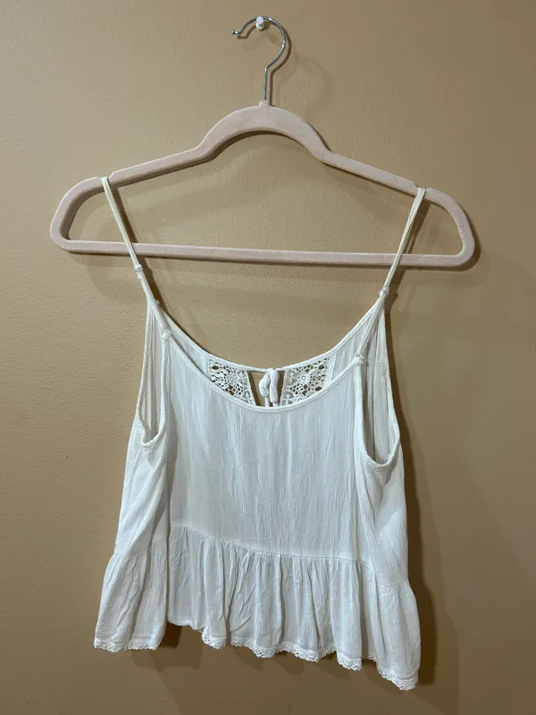 Forever 21 White Flowy Tank Top - Image 2