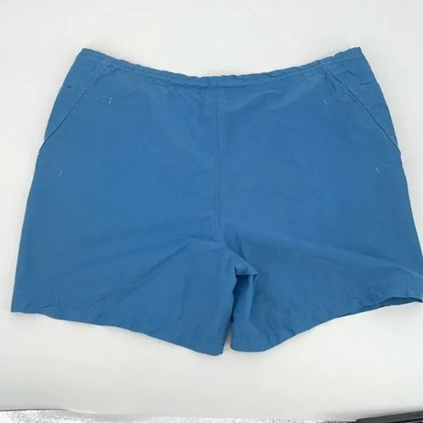 Columbia Sportswear Womens Mid Rise Cotton Blend Shorts Blue‎ Large - Image 3