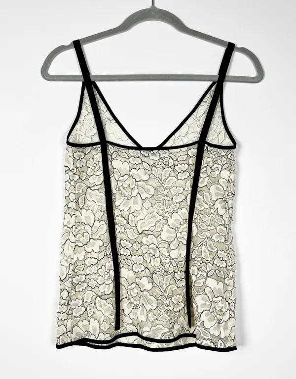 Aritzia Halsmann Allover Floral Flower Lace Sheer V Neck Camisole Tank - Image 5
