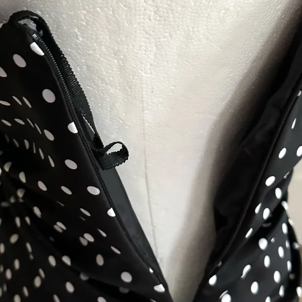 Onyx Nite Dress Black White Polka Dot Strapless Tulle Fit Flare Prom Size 3/4 - Image 11