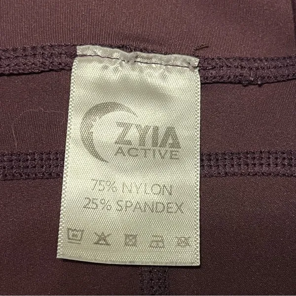 ZYIA Active Womens Size 12 Purple Capri Leggings Cropped Athletic Activewear Gym - Image 3