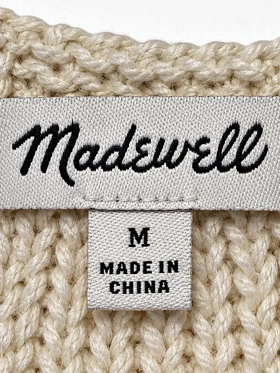 Madewell Eastbrook Turtleneck Cross-Back Sweater in Cotton-Merino Yarn Cream Siz - Image 5