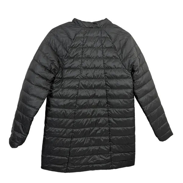 Athleta Jacket Womens OS Black Green Reversible Down Puffer Full Zip Coat Pocket - Image 9