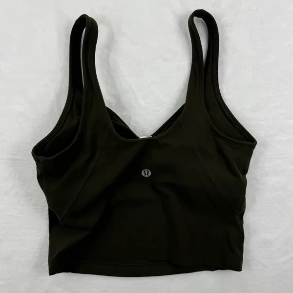 Lululemon Align Tank Top Deep‎ Olive Green Size 2 Yoga Athleisure - Image 2