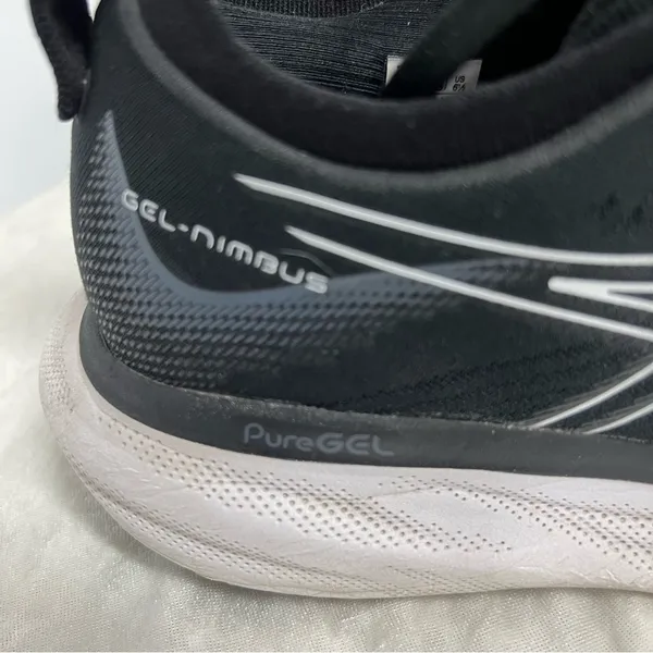 ASICS gel Nimbus 25 women’s 6 1/2 black running shoes - Image 2