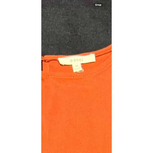 Easel Orange Lace Detail‎ Bell Sleeve A Line Dress Women's Size M - Image 9