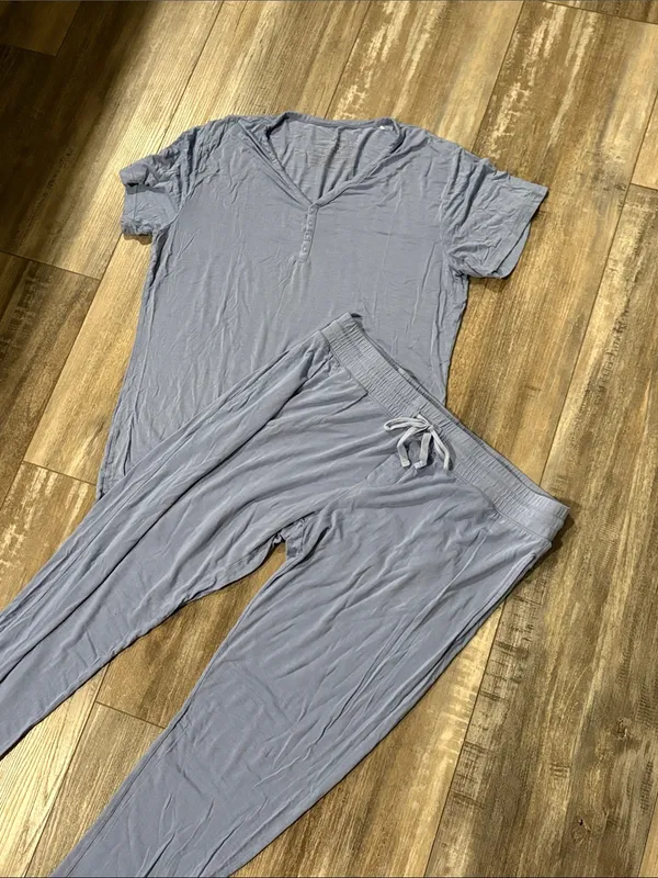 Little sleepies adult pajamas blue jogger S/M - Image 2