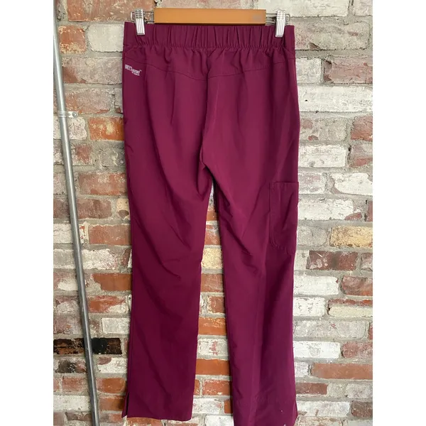 Grey's Anatomy by Barco Signature Scrub Pants Wine Burgundy XXS - Image 4