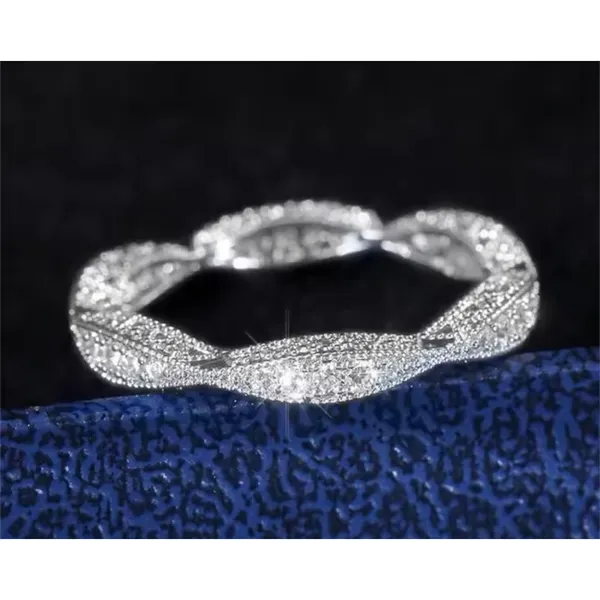 NEW 1 Ct Pretty Pave Simulated‎ Diamond Eternity Wedding Band Ring, Size 10 - Image 9