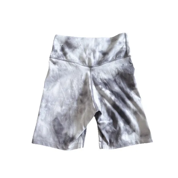 Nike Dri‎ Fit Athletic Bike Short Size XS With A Gray And White Tie Dye Pattern. - Image 2