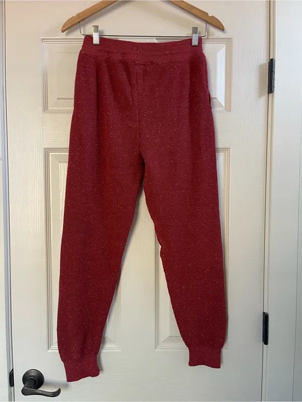 Women’s Daily Practice by Anthropologie Speckled Knit Lounge Set Burgundy Size S - Image 10