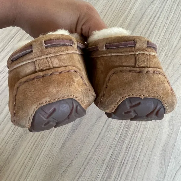 UGG Tan Suede Moccasin Slippers - Image 6