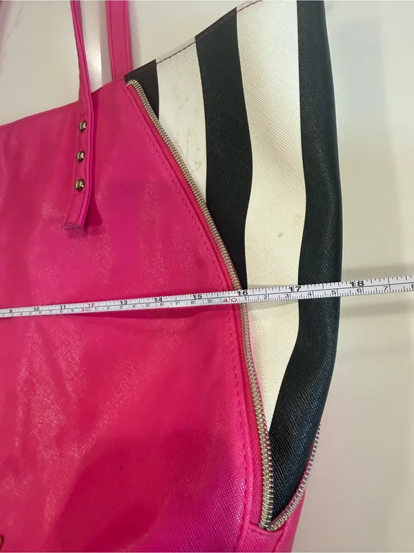 Juicy Couture Pink Tote Bag - Striped Accent cute Y2K feminine trendy gift - Image 3