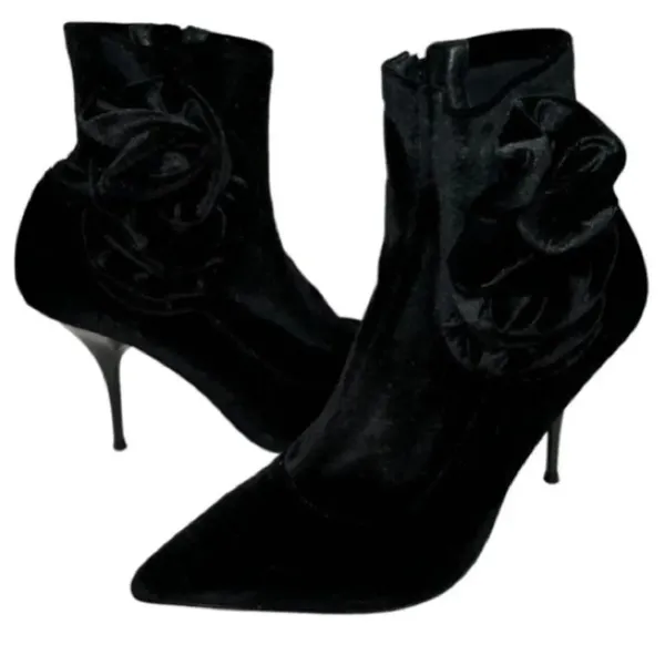 JEFFREY CAMPBELL Florette Velvet Stiletto Bootie Size 5.5 New w/o Tag MSRP $165 - Image 5