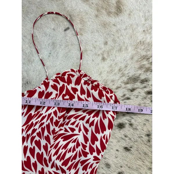Reformation Enya‎ dress Love Heart Print Midi Size 10 - Image 9