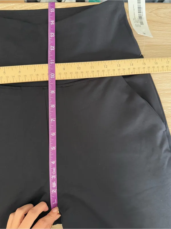 Kiragrace Medium High Waist Wide Leg Pants Black Office Work Career Relaxed - Image 8