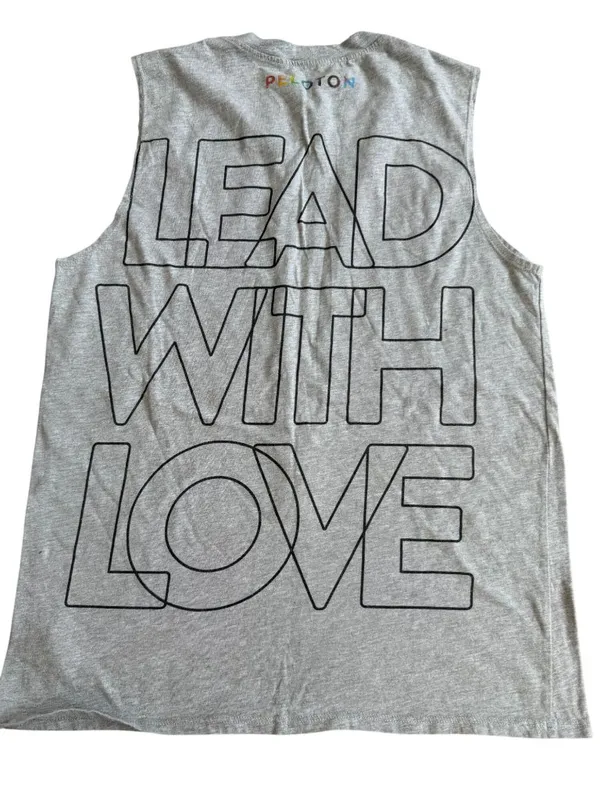 PELOTON Men’s Lead with Love Gray Tank Top Size Medium - Image 3