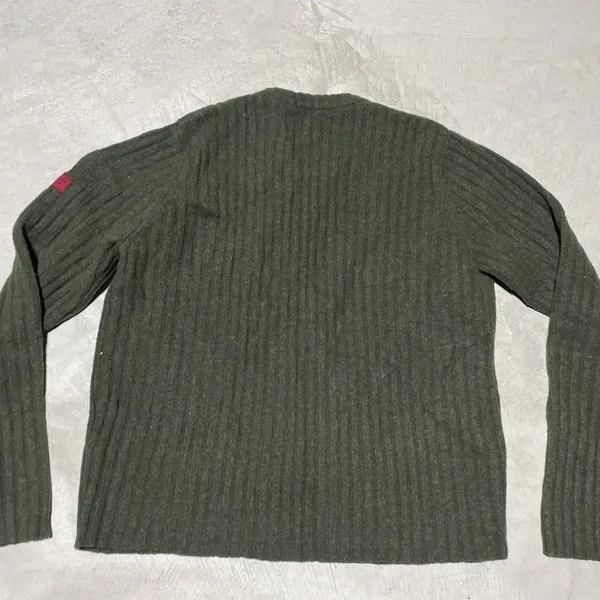 Abercrombie Fitch Women's SZ L VTG Wool Fair Isle Sweater Hong Kong Military AF - Image 10