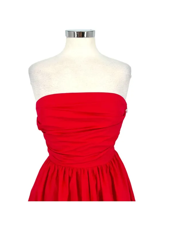 Amanda Uprichard Oscar Dress Bubble Skirt Lace-Up Back Strapless Size Medium - Image 2