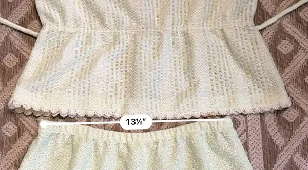 Leslie Fay Vintage My Latest 70’s Midi Skirt Top Set Sheer Mint. - Image 3