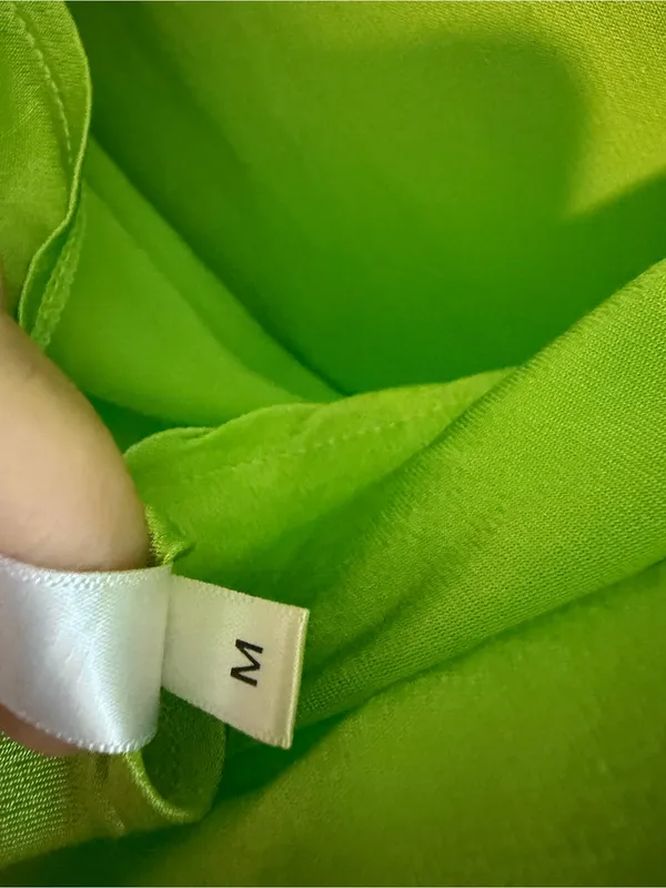 Rat & Boa Green Satin Midi Dress Sz M - Image 8