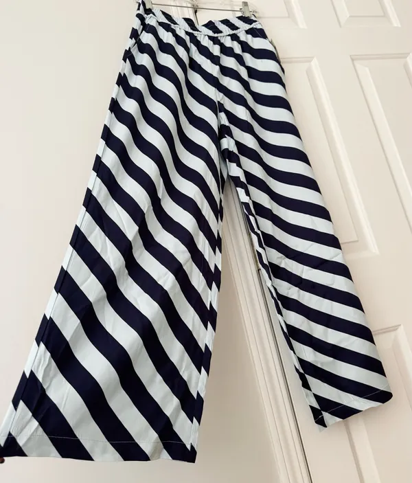 Anthropologie Maeve The Brooklin Printed Striped Wide-Leg Pull-On Pants, Size S - Image 10