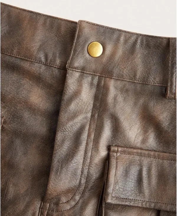SheIn Leather Cargo Skirt - Image 4