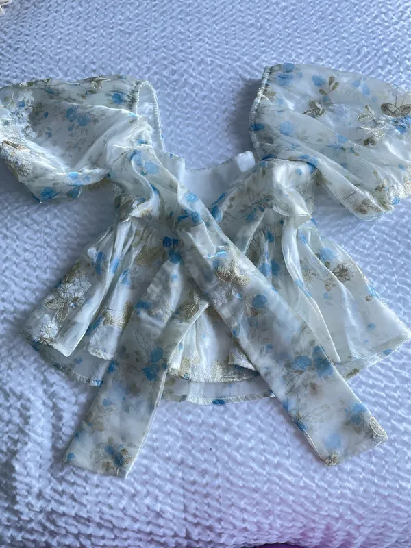 Altar'd State Floral Cropped Blouse - Image 3