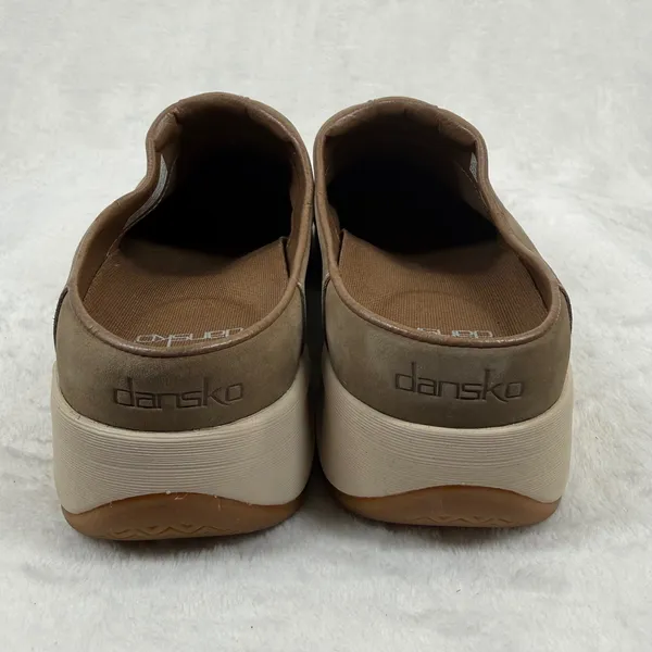 Dansko Brown Leather Clog Mules Womens‎ EU 39 US 8.5-9 Perforated Slip On - Image 5