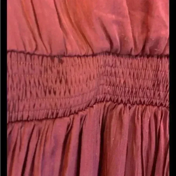 Mustard Seed Size Medium Burgundy Long Sleeve V-Neck Mini Party‎ Dress - Image 3
