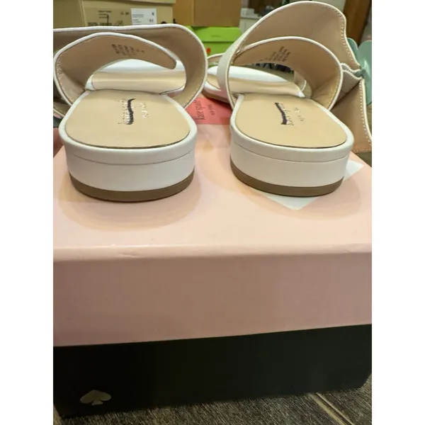 Kate‎ Spade New York Womens Fabi Flat Sandals White Lavender Size 7.5 - Image 5