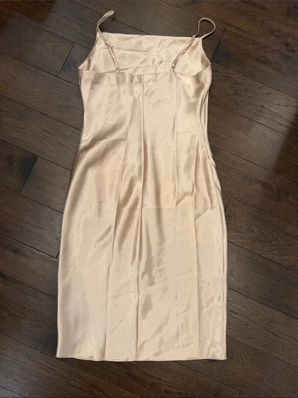 Altar'd State Carlotta Satin Slip Dress Midi Spaghetti Strap Medium - C27-105 - Image 9