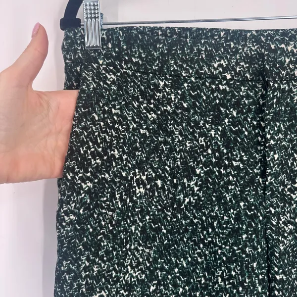 ZARA Green Black White Textured Ankle Pants Women's M Office Career‎ Workwear - Image 13