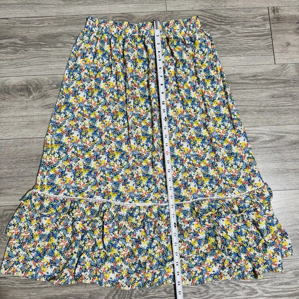Cynthia Rowley Vintage‎ Floral Cottagecore Bohemian Layered High Waist Skirt M - Image 10